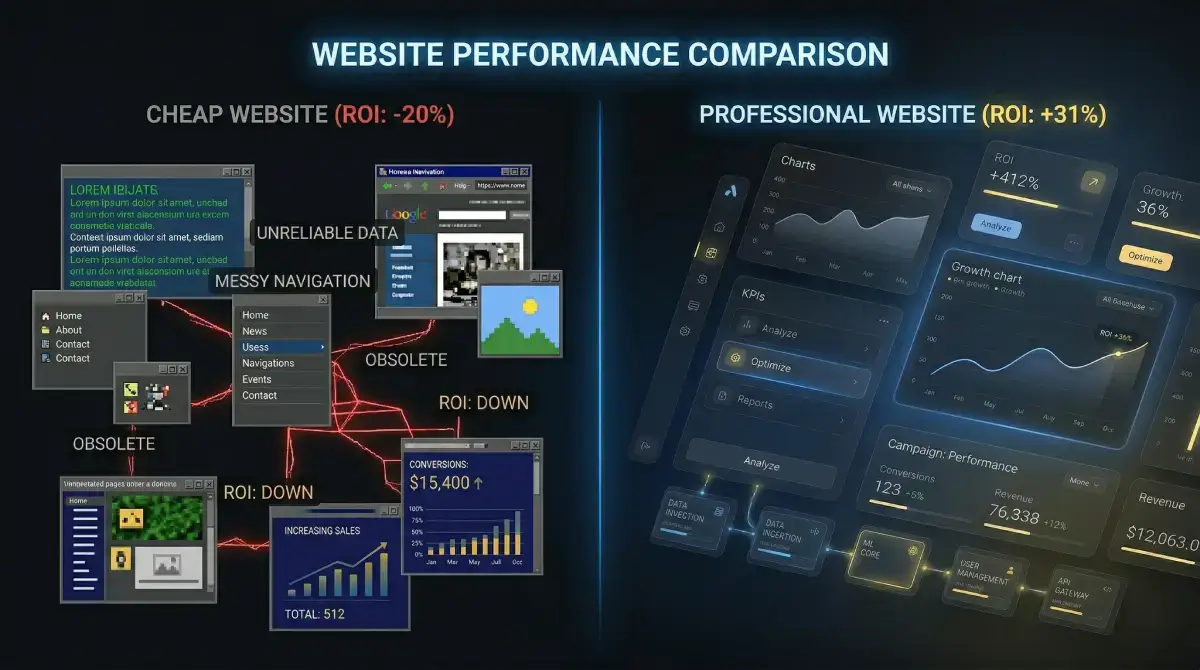 Diferencias entre una web barata y una web profesional: lo que nadie te cuenta